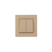 Выключатель 2-клав. Karea RIZZ крем Makel 88010003