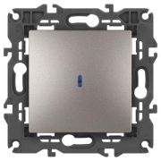 Выключатель Elegance 14-1102-16 250В 10АХ с подсветкой титан Эра Б0065785