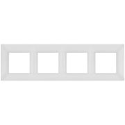 Рамка 4-м Elegance 14-5004-01М для розеток и выключателей матов. бел. Эра Б0065818