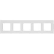 Рамка 5-м Elegance 14-5015-01М Classic для розеток и выключателей матов. бел. Эра Б0065830