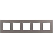 Рамка 5-м Elegance 14-5015-16 Classic для розеток и выключателей титан Эра Б0065831