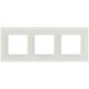 Рамка 3-м Elegance 14-5103-01М для розеток и выключателей стекло матов. бел. Эра Б0065836