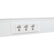 Суппорт с рамкой на 3 поста (45х45) в профиль для кабельных каналов 100х50, 105х50  100009S