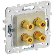 IEK SKANDY Бежевый Аудиорозетка 4-ая SK-A01B.