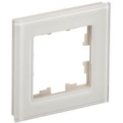 BRITE Рамка 1-мест. РУ-1-2-БрВа стекло ванильный IEK