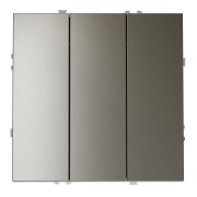 Выключатель встраиваемый VOLTUM S70 трехклавишный 10А, (шелк)