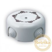 Распаечная коробка керамика декор коричневый №1, D-90