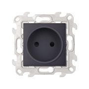 Simon 24 Графит Розетка 2К с защитными шторками