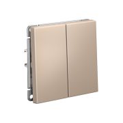 Systeme Electric ArtGallery Песочный Переключатель 2-клавишный, сх.6/2, 10АХ, механизм