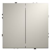 Выключатель с самовозвратом встраиваемый VOLTUM S70 двухклавишный 10А, (кашемир)