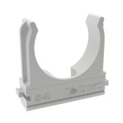 Держатель-клипса д.40мм серый ДКС 51040