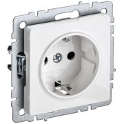 IEK BRITE BASE Белый Розетка 1-м с/з с защ штор 16А РС14-1-0-БрБ.