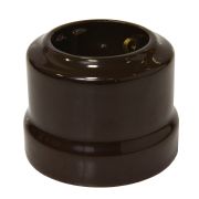 Розетка с заземлением коричневый Lindas 35012