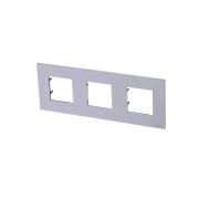 Рамка 3-постовая, серия Zenit, цвет альпийский белый