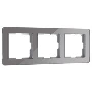 W0032704/ Рамка на 3 поста Acrylic (графит)