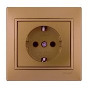 LEZARD СП Розетка 1-ая с/з золото 701-1313-122