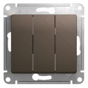 SE Glossa Шоколад Выключатель 3-клавишный сх.3 10А GSL000831