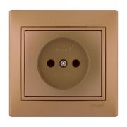 LEZARD СП Розетка 1-ая б/з золото 701-1313-121