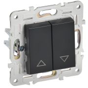 IEK SKANDY Черный Выключатель жалюзи 10А SK-V12Bl.