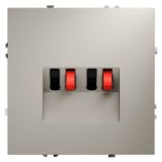 Розетка акустическая встраиваемая VOLTUM S70 4-местная, (кашемир)