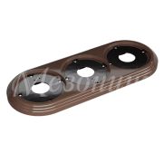 Рамка пластиковая 3-местная, какао, серия «Усадьба»