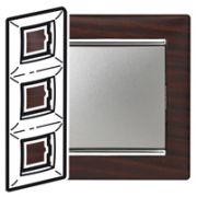 Legrand Valena Темное дерево/Серебро Рамка 3-ая вертикал. 770377