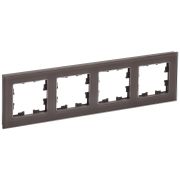 BRITE Рамка 4-мест. РУ-4-2-БрТБ стекло темная бронза IEK