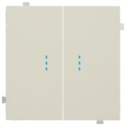 Клавиши двухклавишного выключателя с подсветкой крем матовый