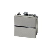 Механизм 1-клавишного выключателя с клавишей, 2-модульный, серия Zenit, шампань