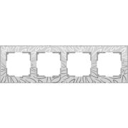 Рамка на 4 поста EDEL WL09-Frame-04 Серебро