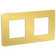 Schneider Electric Unica Studio Золото/Бежевая Рамка 2-ная