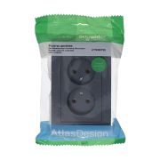 Systeme Electric AtlasDesign Грифель Розетка б/з двойная, 16А, в сборе