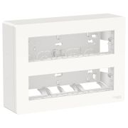 UNICA SYSTEM+ Блок открытой установки 2х4 Антибактериальный NU121820