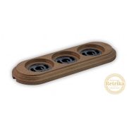 Рамка тройная «Старое дерево»