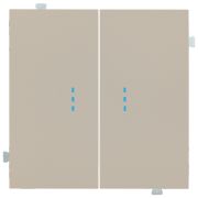 Клавиши двухклавишного выключателя с подсветкой латте