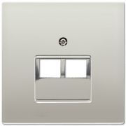 JUNG LS 990 Edelstahl Накладка 2-ой наклонной ТЛФ/комп розетки