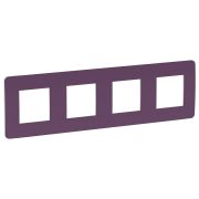 Schneider Electric Unica Studio Лиловая/Белая Рамка 4-ная