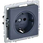 IEK BRITE BASE Маренго Розетка 1-м с/з без защ штор 16А РС11-1-0-БрМ.