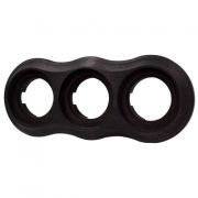 BIRONI Пиластро Бук Угольно-черный Рамка 3-ая (накладной монтаж) BF9-630-119