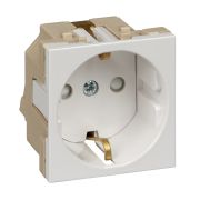 Systeme Electric Розетка «В45» С/У С ЗК для каб. кан. (250В, 16А, защ. шторки) бел. белый