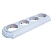 Рамка 4-местная дерево «Элегант», белый