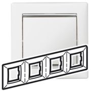 Legrand Valena Белый/Серебряный штрих Рамка 4-ая горизонт. 770494