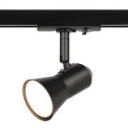 TR37-GU10BK Трековый светильник однофазный под лампу MR16 черный ЭРА