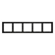 Рамка пластиковая VOLTUM S70 на 5 постов, (черный матовый)