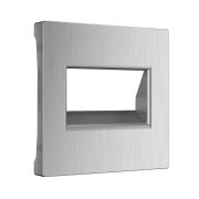W1191109/ Накладка для двойной розетки Еthernet RJ-45 (серебряный рифленый)