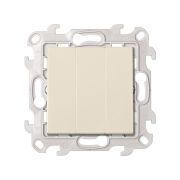 Simon 24 Слоновая кость Трехклавишный выключатель