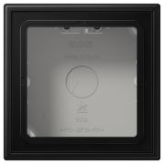 JUNG LS 990 Черный матовый Коробка накладного монтажа 1 пост, с встроенной рамкой