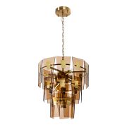 Arte Lamp A4066LM-6PB SOPHIA Люстра медный/металл/стекло/янтарный