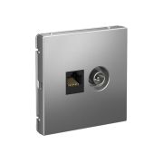 Systeme Electric ArtGallery Сталь Розетка двойная ТВ + компьютерная RJ45, кат. 5Е