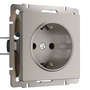 W1271004  Розетка с заземлением (дымчатый)